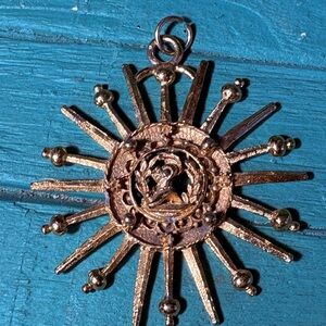 Vintage 1960’s Radiant Gold Sunburst Pendant